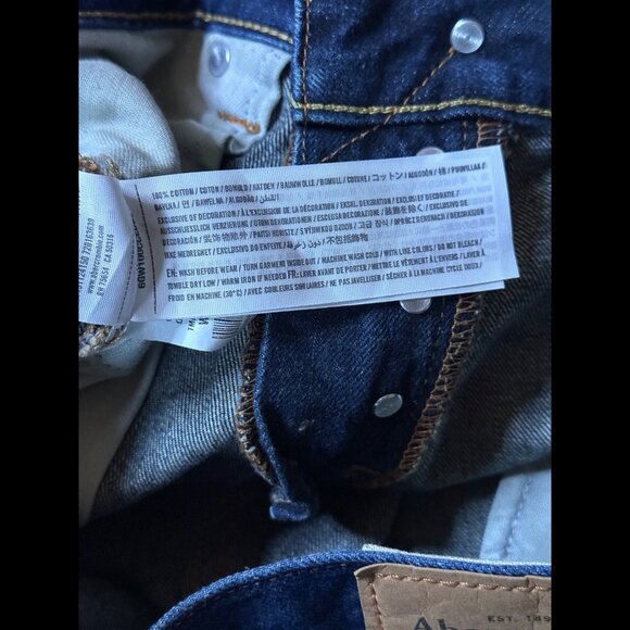 Abercrombie & Fitch Jeans 30 x 30 Mens Blue Straight Dark Wash Denim 100% Cotton - Picture 9 of 9